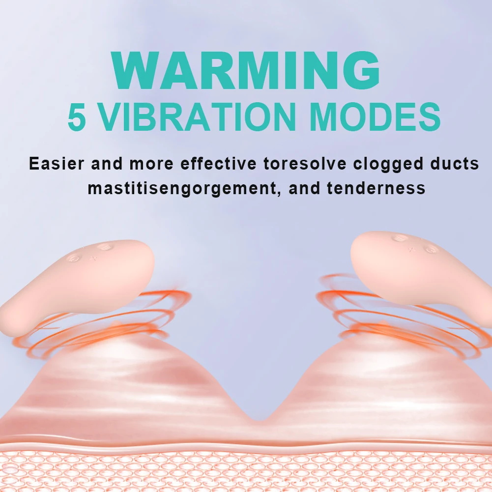 5 Gear high quality professional medical silicon roller breast milk warming and vibration lactation massager