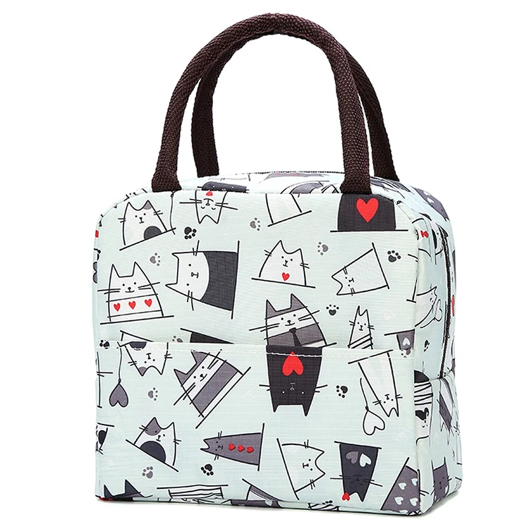 Portable Women Kids Insulated Canvas Cooler Lunch Box Picnic Bags