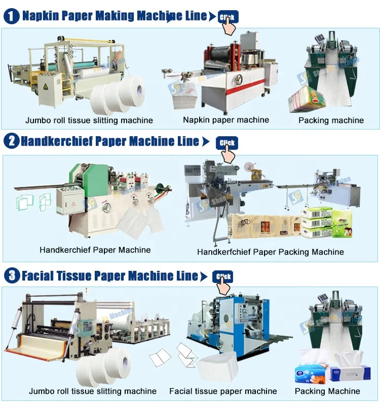 full automatic small roll towel napkin facial tissue toilet paper manufacturing / making machine price