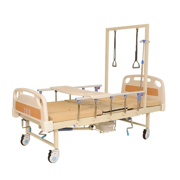 
Multi functional China 3 crank steel cheap manual hill rom medical bed manufacturer price hospital beds 
