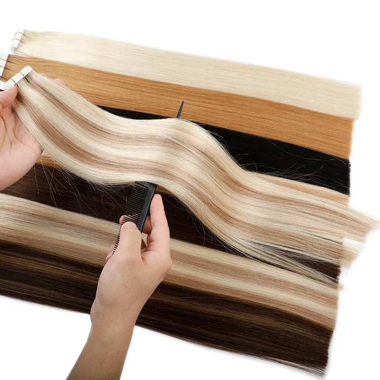 Top Quality Hair Extension Tape In Double Drawn Light Tangling Free Hair Tape Extension Human