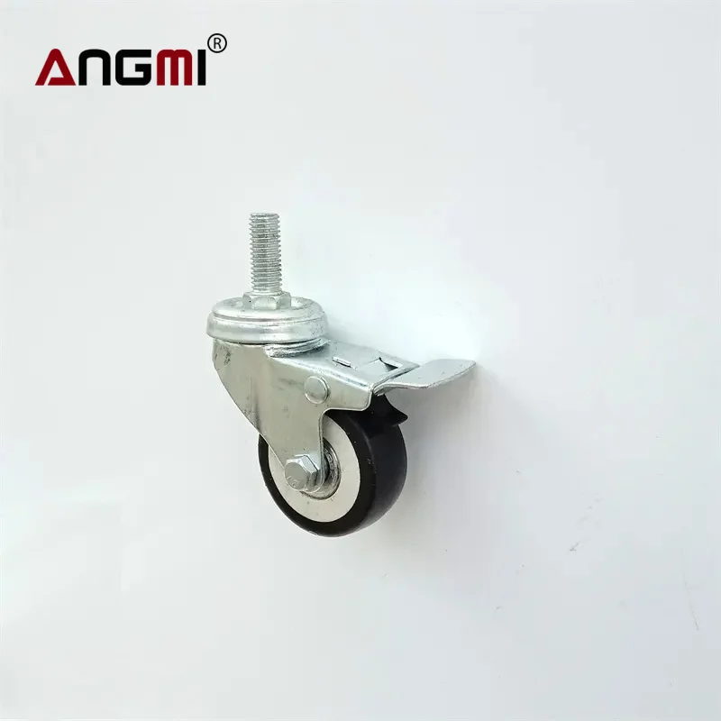 Swivel Caster Wheels 4 Inch Threaded Stem Casters Set