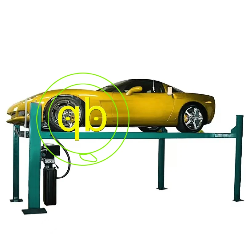 4-Post Two Layer Car Parking Lift System Mechanical Vehicle Garage Hydraulic 4 pole Parking Lift Equipment For House & Commerce