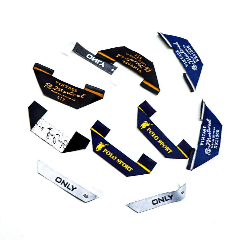 
Custom Log Fabric Shirt Brand Label Woven Tag 