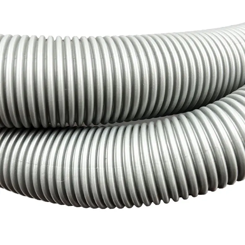 High Resistance Flexible Plastic Black White Corrugated Flexible Drain Pipe 3 Inch PVC Suction Water Hose For Washing Machine