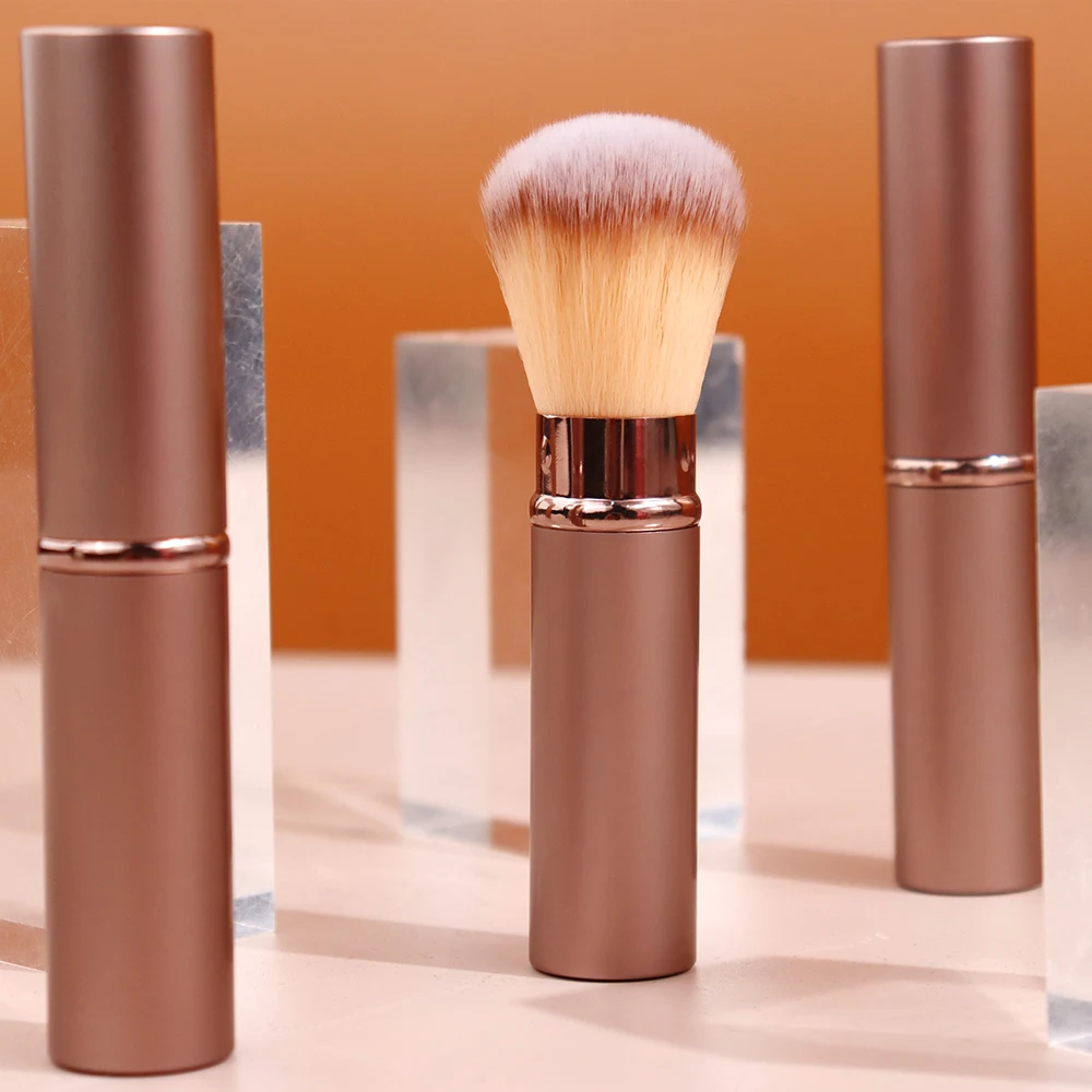 Beauty Planet Hot Sales Portable Rose Gold Makeup Brushes Single Makeup Brush Professional Retractable Kabuki Makeup Brush