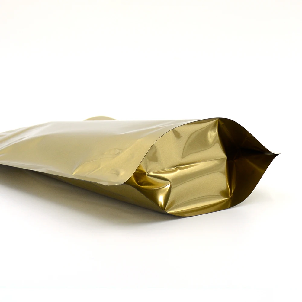 Wholesale Doypack Aluminium Custom Candy Cookies Mylar Bags Compostable Stand Up Pouch Gold for Food Package