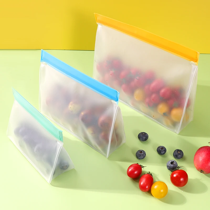 Factory Price BPA Free Ziplock Leakproof Freezer Bag Wholesale Reusable PEVA Food Storage Bag for Kitchen