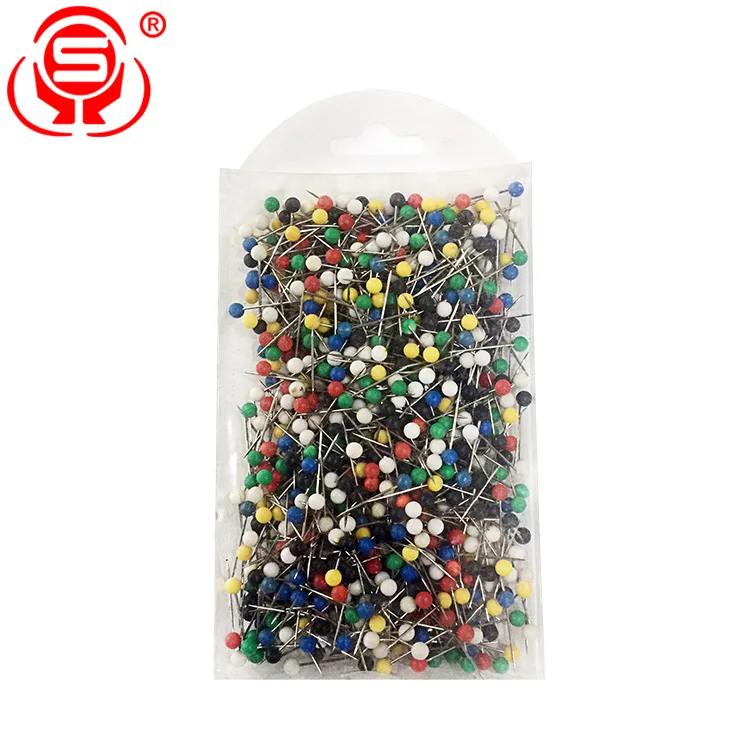 
Custom Round Plastic Head Steel Point Push Pins Map Thumb Tacks Pin for Office School Supplies 
