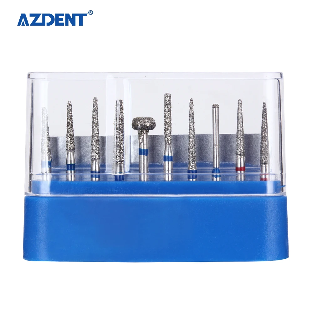 AZDENT FG-101 10pcs High Speed Dental Diamond Burs