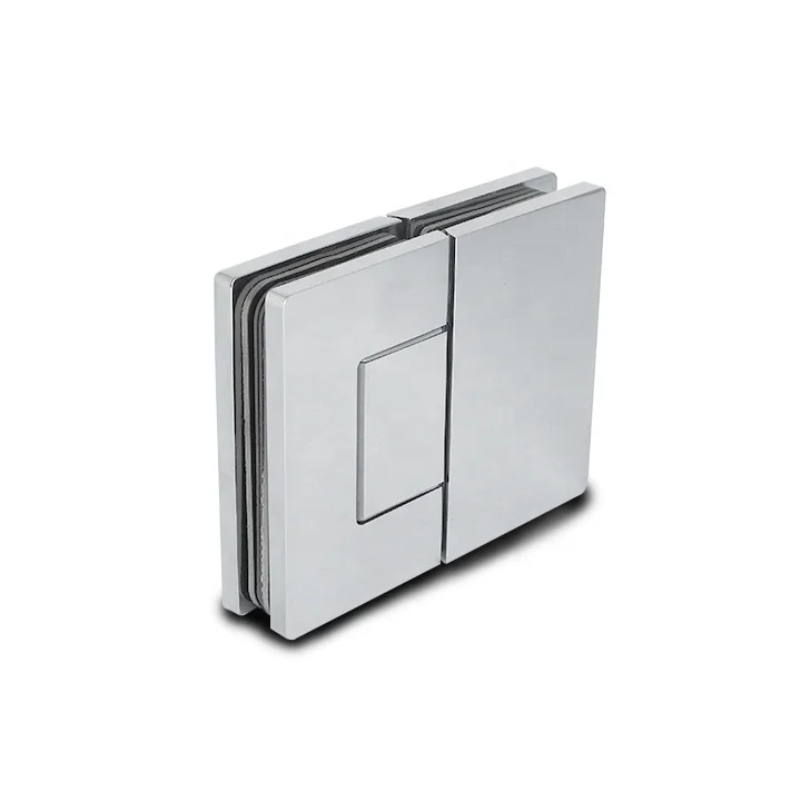 Adjustable Brushed Nickel Shower Hinge Wall Mount Offset Back Plate shower hinge Cover Plates Mirror glass door hinges