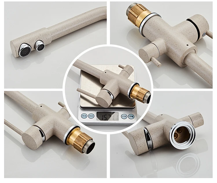 Sanitary Ware Polished Ceramic Single Hole Water Filter Top Kitchen Faucet