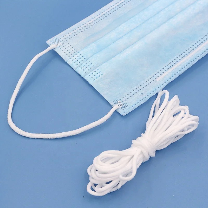 Hot sale Factory supply 3mm Elastic Earloop Elastic band Disposable earloop Polyester Spandex