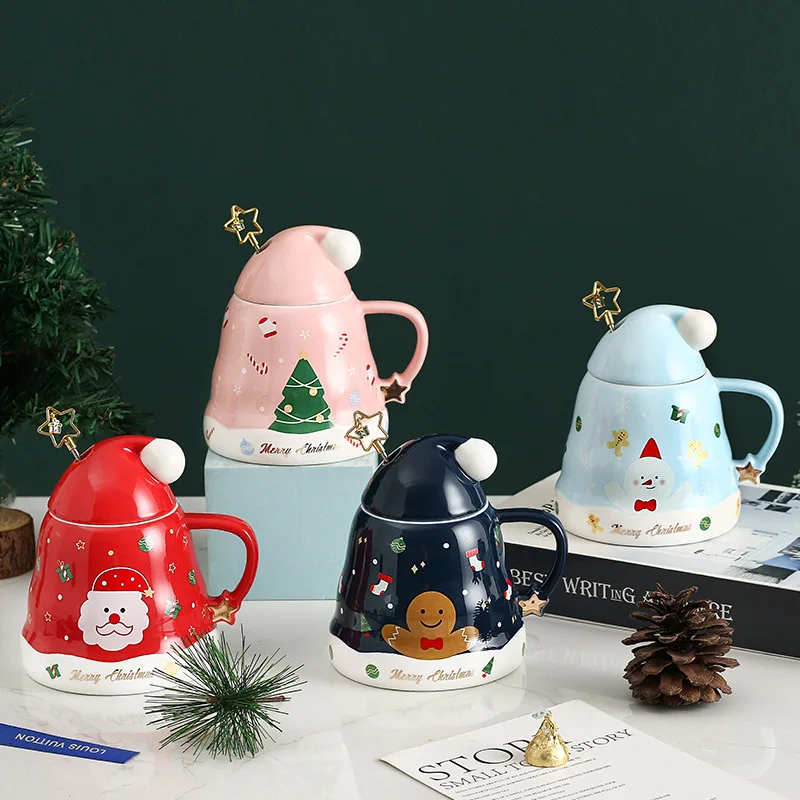 Christmas Mug 470ml Creative 3D Modeling Couple Coffee Cup Breakfast Milk Cup Festival Gift Cup