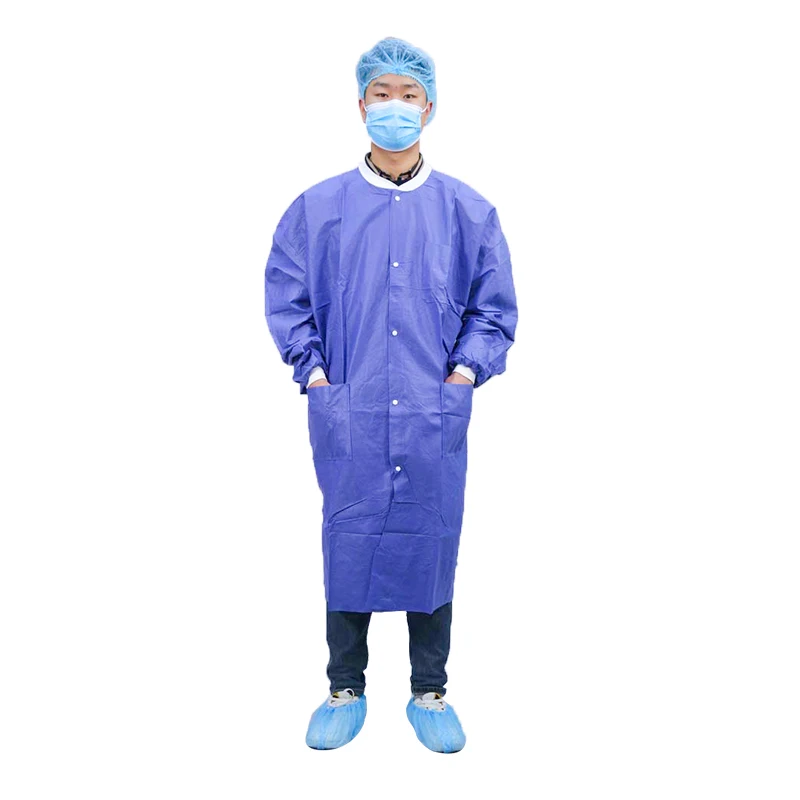 Free Sample waterproof protective workwear esd smock dustproof antistatic long sleeve cleanroom lab gown