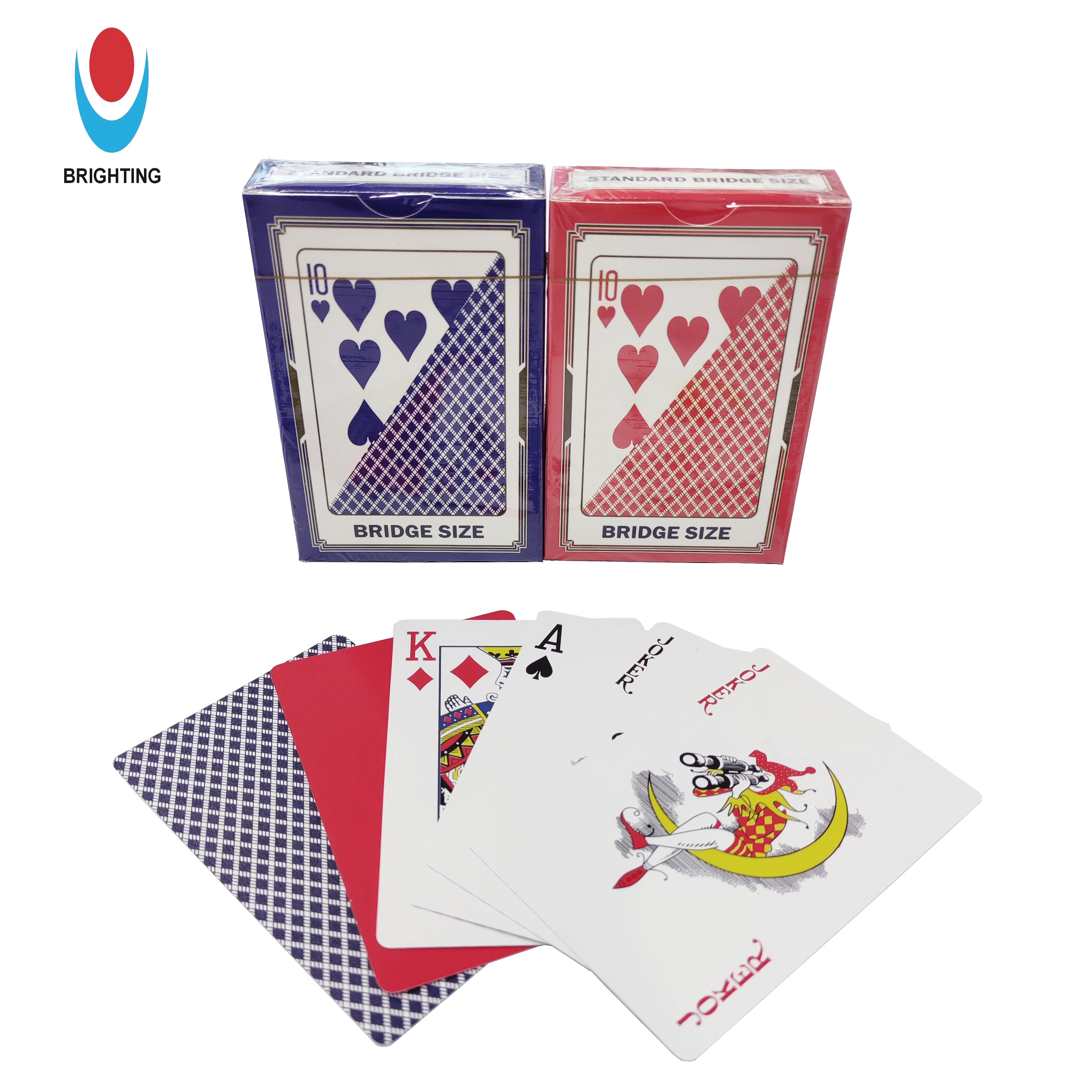 In Stock Bridge Card Customized Logo Paper Card Game Playing Cards Advertising PVC Waterproof Poker Plastic Sublimation Poker