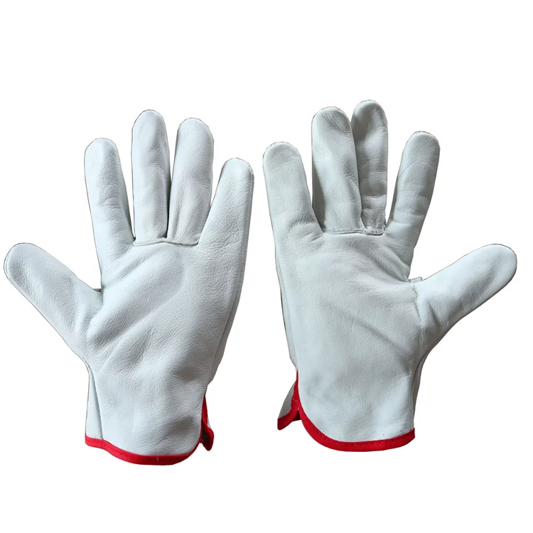 Winter Flexible Goatskin Driver Oil Field Safety Work Straight Thumb High Impact Resistant Safety Gloves