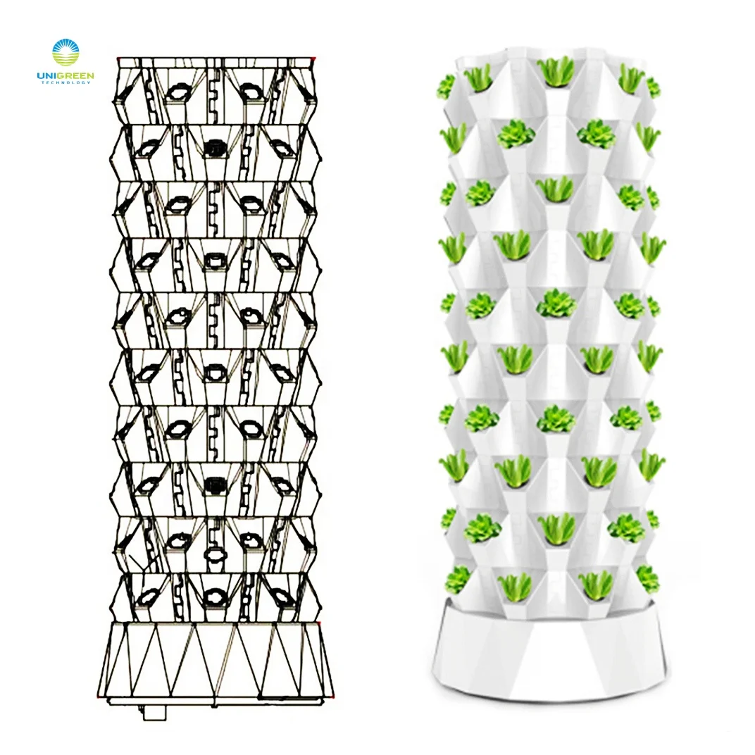 New Design Custom Horticultural Indoor Nft Hydroponic System Vertical Garden Tower Vertical Hydroponic Lettuce System