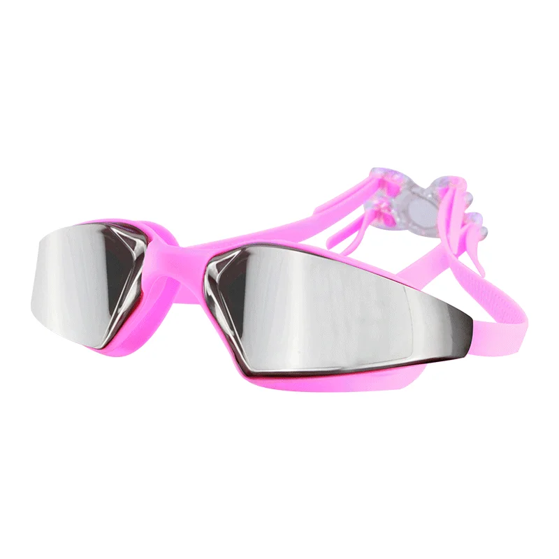 Лидер продаж, Большие серебристые зеркальные очки для плавания в большой оправе для взрослых