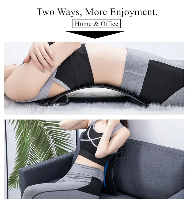 Spine Board Lumbar Stretcher Adjustable Lumbar Back Cracker Board Back Massager For Scoliosis back Cracker Pain Relief Device