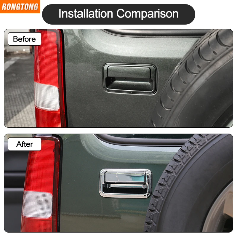 High-quality Exterior Accessories ABS Tailgate Handle Cover Tail Gate Handle Decoration Trim For Suzuki Jimny 2007-2017