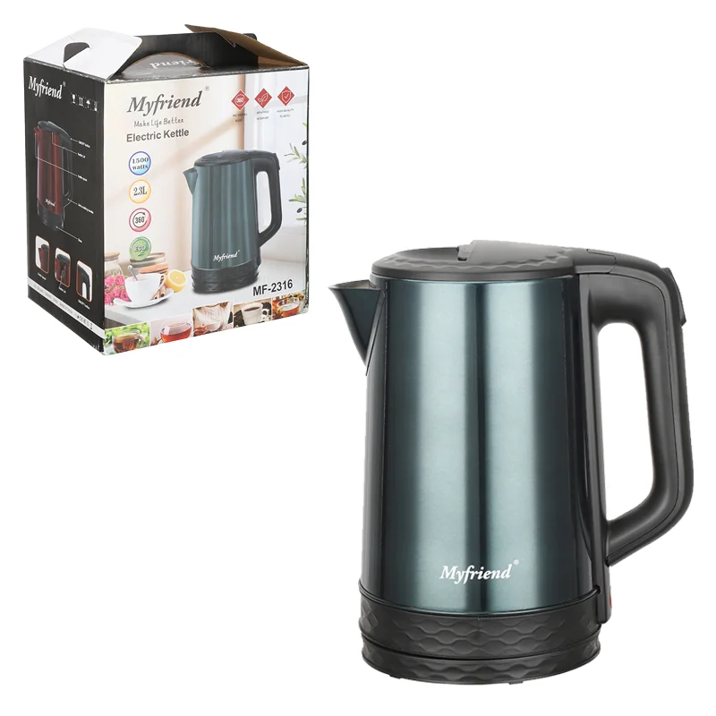 MOQ 16 pieces corded electric kettle paint spraying housing red/green water level indicator 360 degree cordless electric kettle