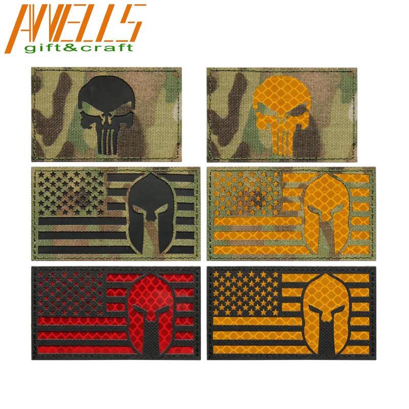 Custom Radio Call Sign Name Tapes Airsoft Security Force IR IFF Infrared Reflection Laser Cutting National Patch