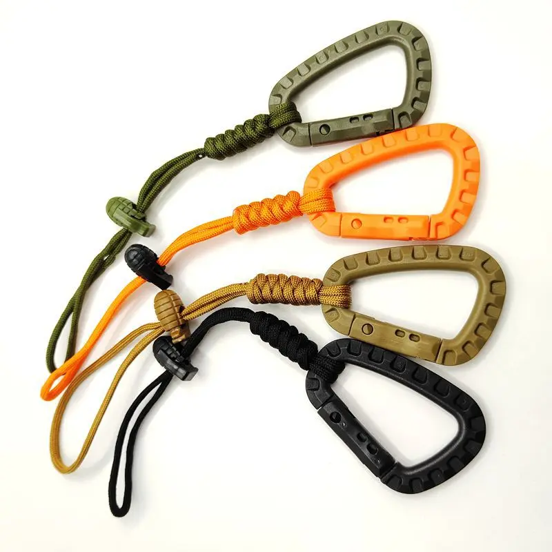 Outdoor Portable Multifunctional Plastic Mountaineering Buckle Luggage Accessories D Type Spring Hook Edc Backpack