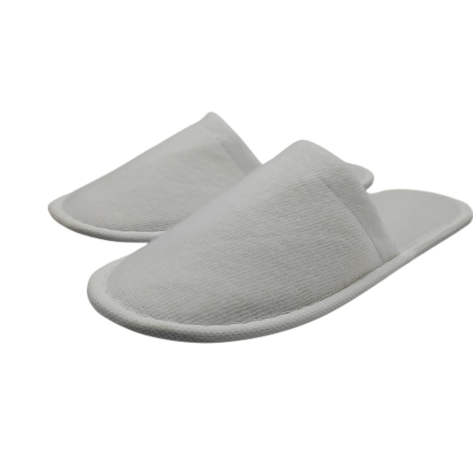 Прочные в использовании Горячие пользовательские логотип белые распродажа Нескользящие одноразовые Тапочки для отеля
