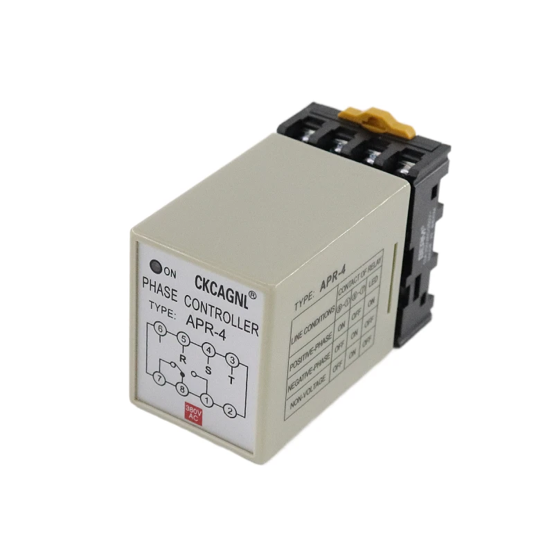 APR-4 APR-3 трехфазный преобразователь напряжения тока реле протектор 380V 220V 8P переменного для предотвращения обрыва фазы обратного
