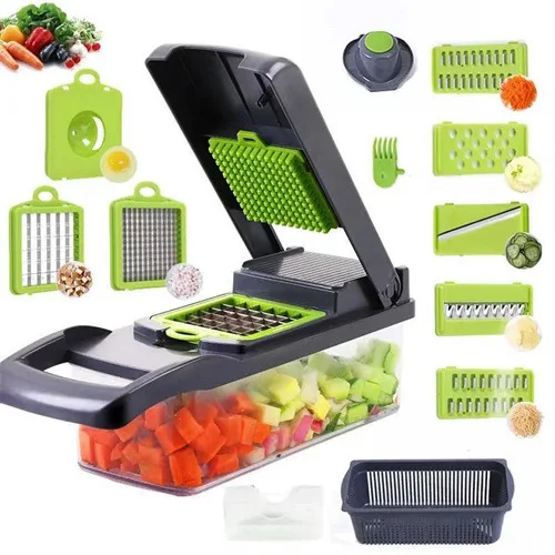 Multifunctional 16 In 1 Fruit Vegetable Onion Slicer Dicer Spiralizer Shredder Hand Graters Vegetable Chopper Cutter