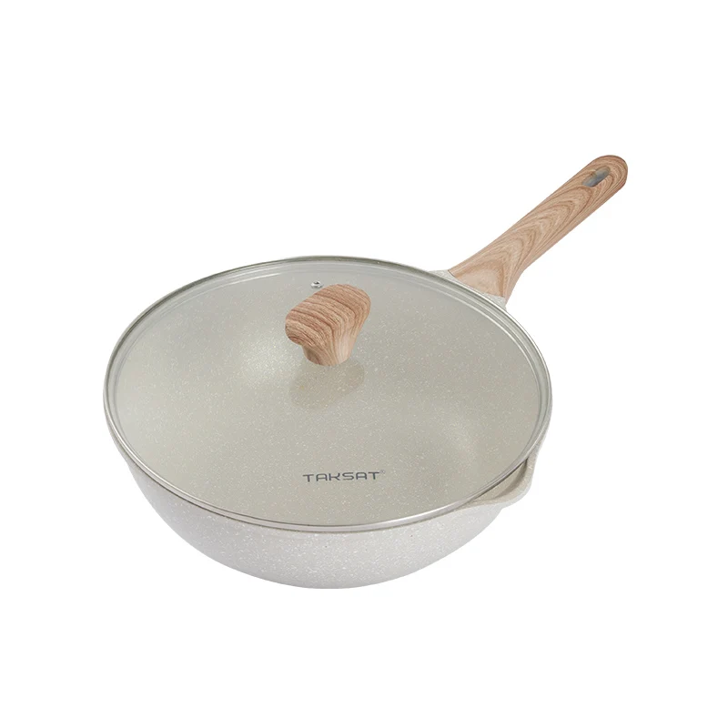 nonstick die-casting aluminum wok pan with induction 30cm