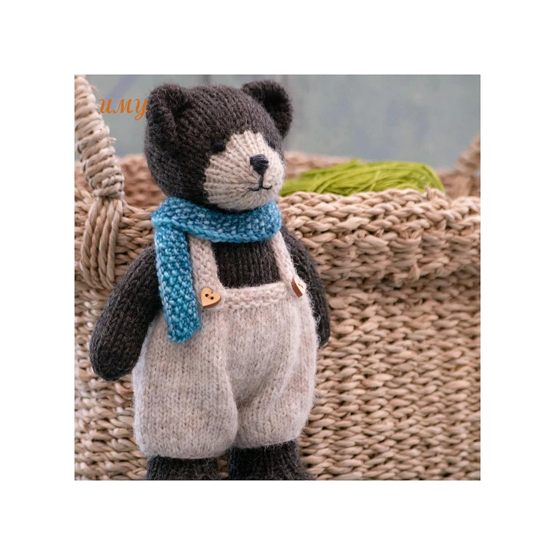 Souvenirs Gift Customize Plushie Safari Knit Plush Custom Knitted Baby Sleeping Sensory Soft Stuffed Animals Knitting Toy