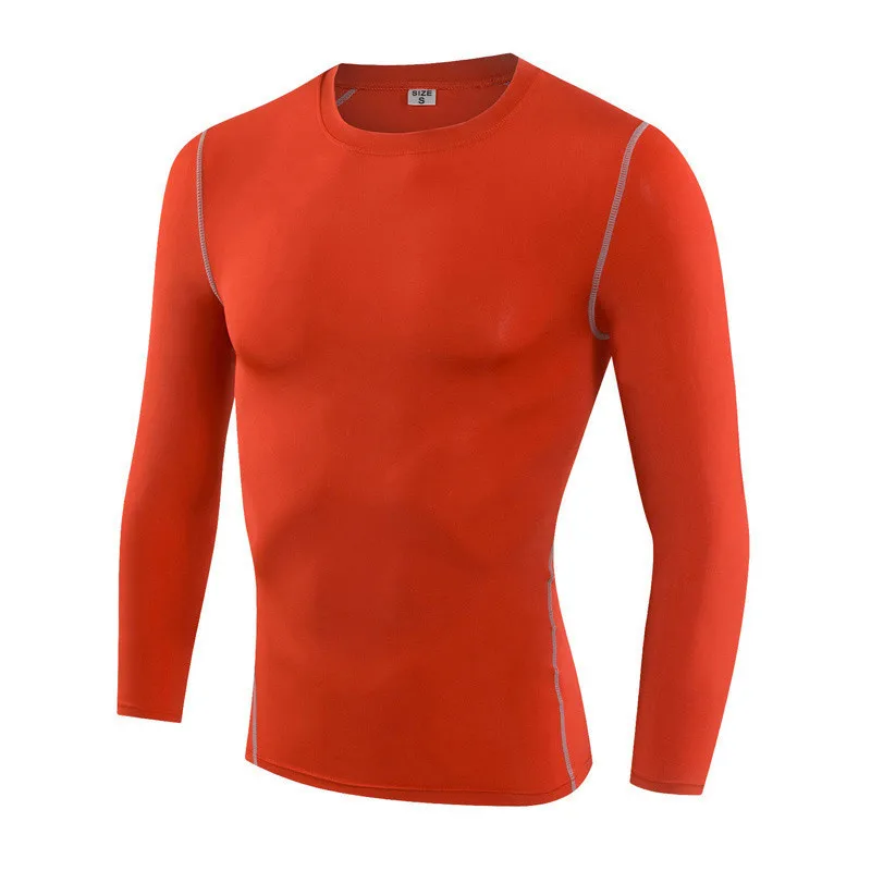 Fitness long-sleeved quick-drying clothing compression clothing football basketball bottoming clothing elastic breathable tights