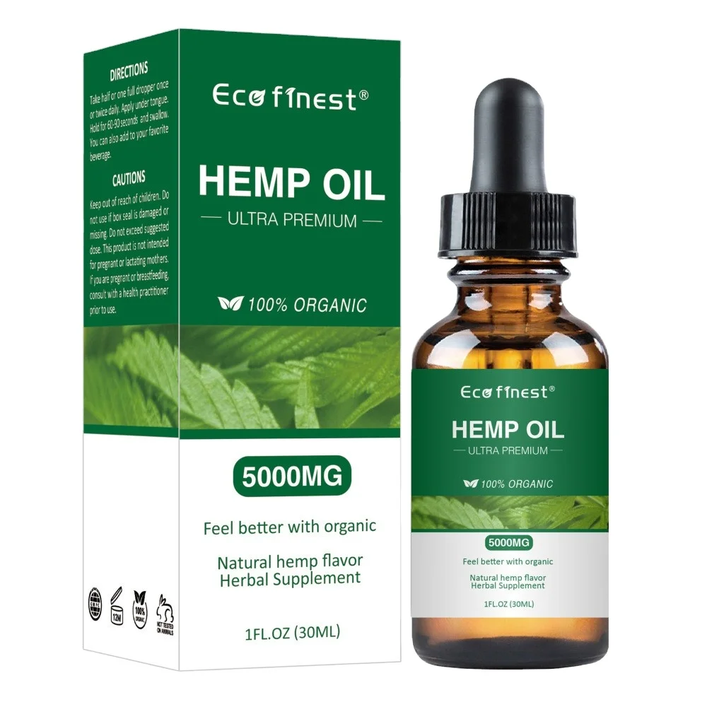 Organic Skin Care Hemp Oil Extract 100% Organic Refre-shing Improved Memory Attention Sleep Hemp Seed Oil