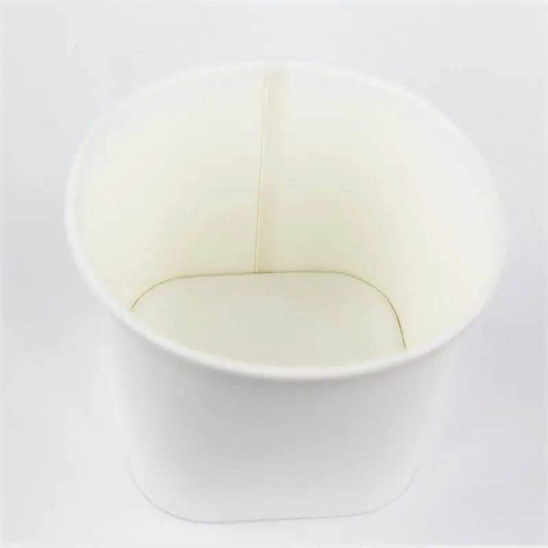 12oz 8oz 16oz Custom Printed Square Paper Cup for ice cream with lid and spoon