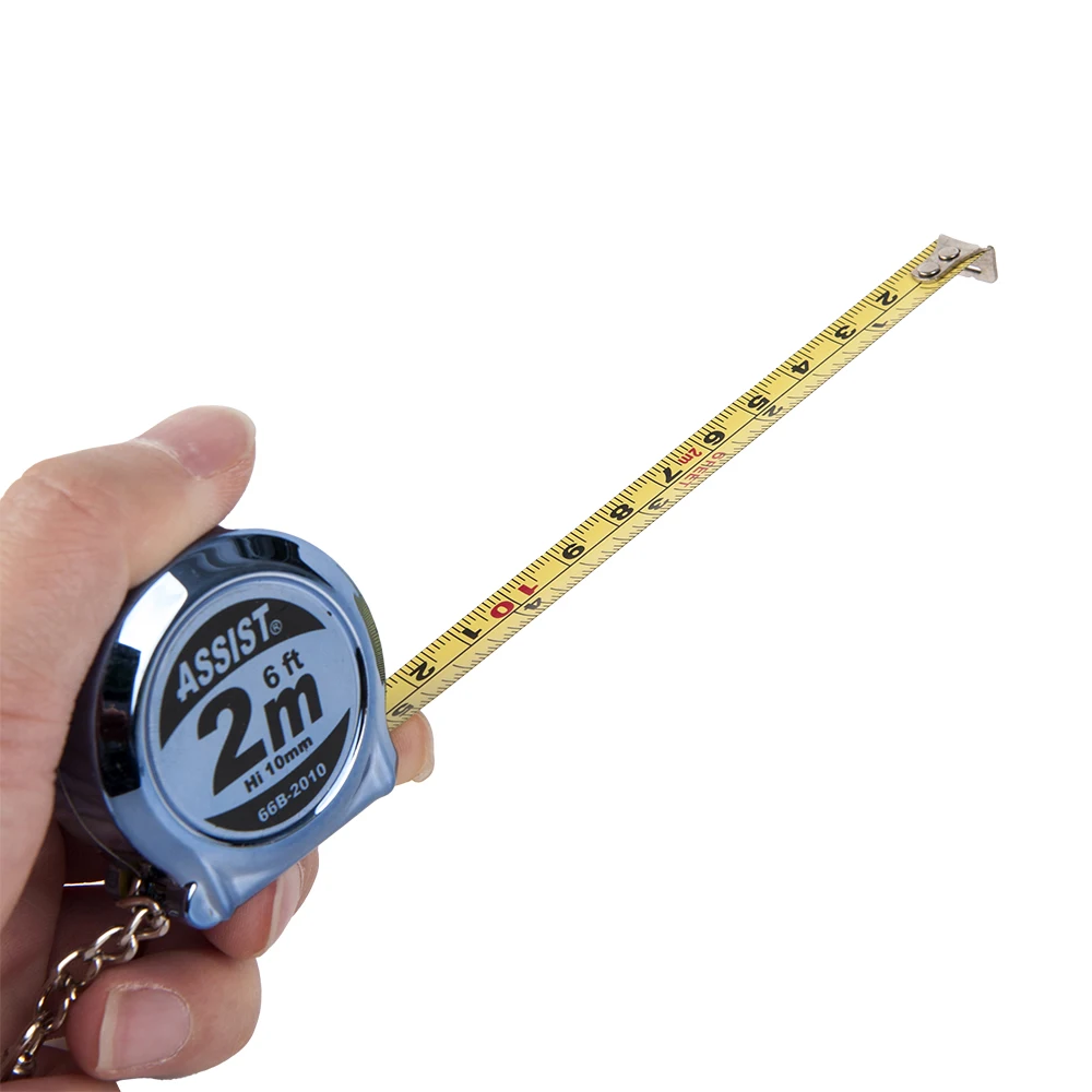 Pocket Size Multiple Color Options 2M Retractable Mini ABS Measuring Tape With Multiple color options