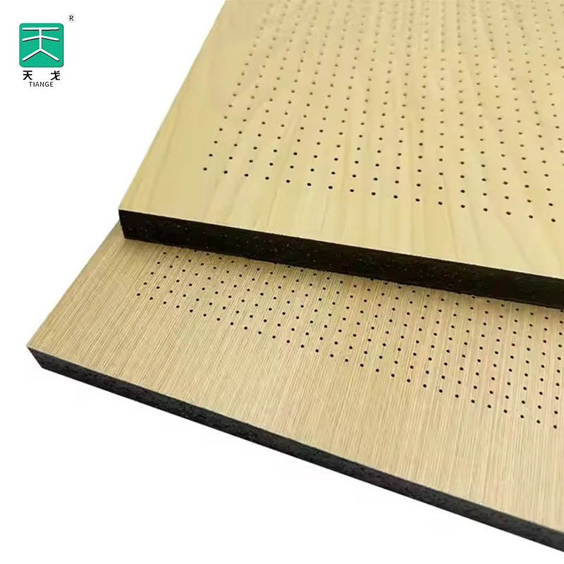 Building Project/TG Studio Wooden Fireproof Mgo Micro Perforated Mdf Plywood Acoustic Ceilling Wood Panel Gypsum Board