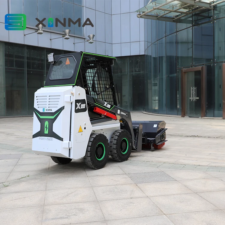 Made in China Snow Plow Electric Angle Sweeper Broom Skid Steer Loader for Dust Remove Debris Cleaning