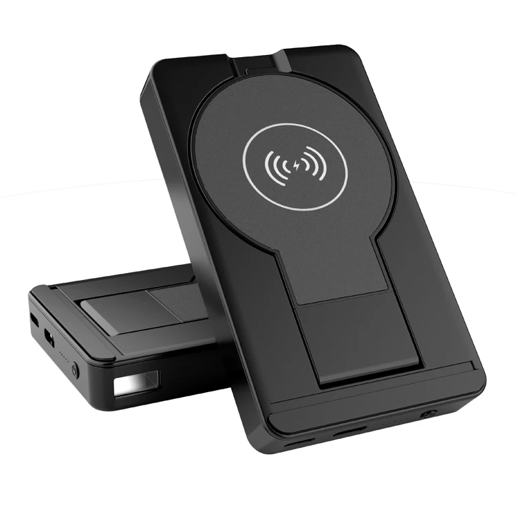 5000mah Magnet Wireless Power Bank  For Iphone for Xiaomi with Retractable Stand and Slim Design Powerbank