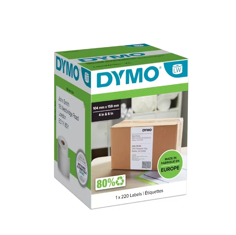 Аутентичные этикетки DYMO фирменная печать S0904980 4980 4x6 '104x159 мм с чипом самоклеящаяся термотранспортировочная этикетка для Dymo 550