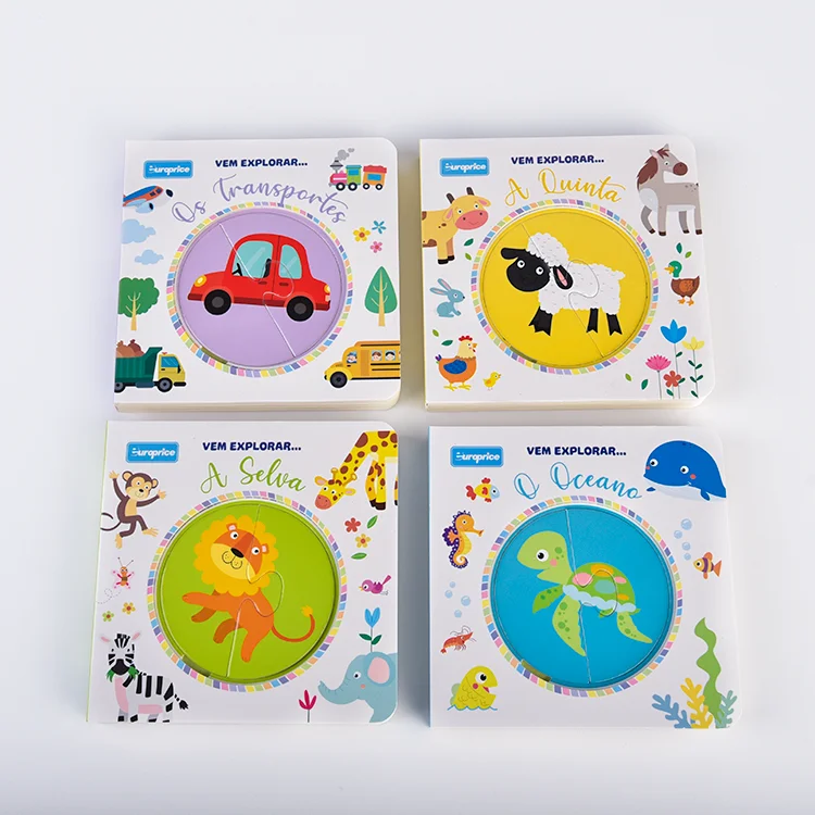 Hot selling amazon learn book libri di puzzle per bambini Color printing puzzle books for kids