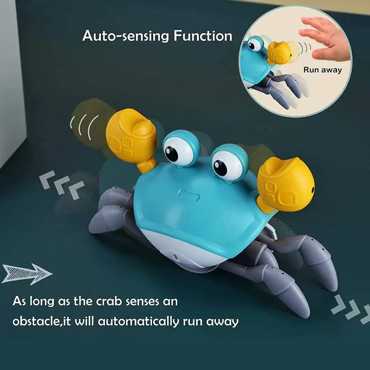 Baby Gift Funny Musical Toys 2-4 Year Crawling Crab Toy Charging Gesture Sensing Electric Crab Toys