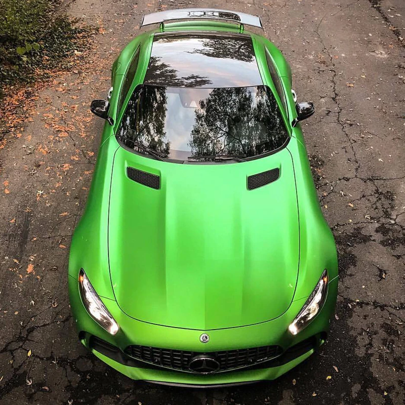 Wholesale AMG Green Hell Mango Car Design Car Wrap Vehicle PVC Vinyl  Full Body Car Sticker