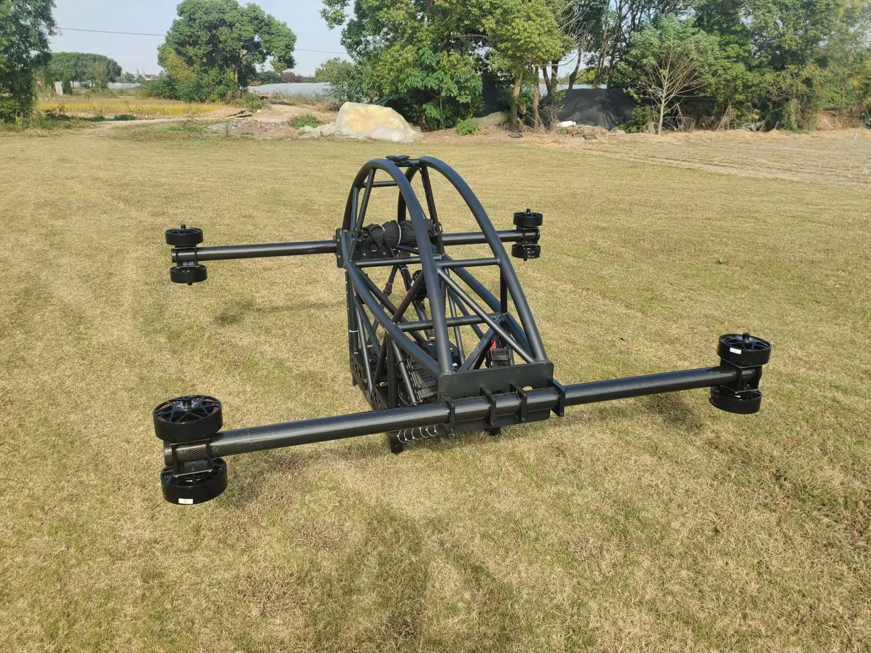Large 75-100kg payload  heavy lifting drone  Coaxial Arm Set   Race Car-inspired Spaceframe Safety Cell Design
