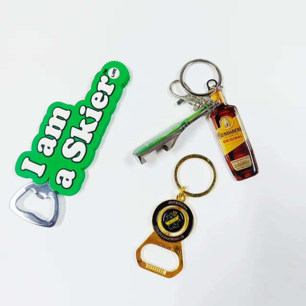 Promotional Gifts Custom Blank Beer Aluminum alloy Bottle Opener With Ring