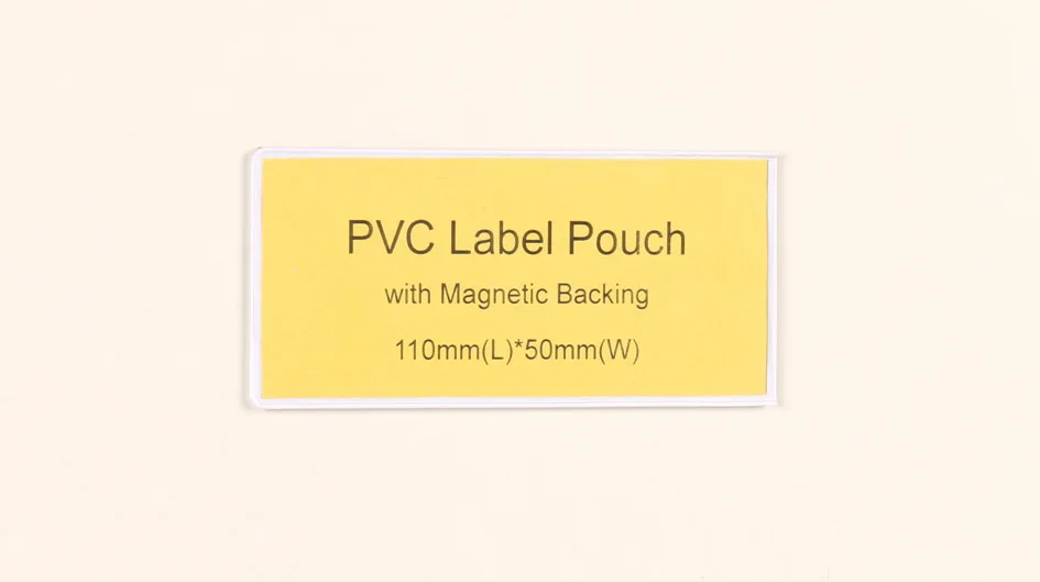 Water Proof Vinyl Pocket plant barcode label card holder with Rubber Magnet Backing