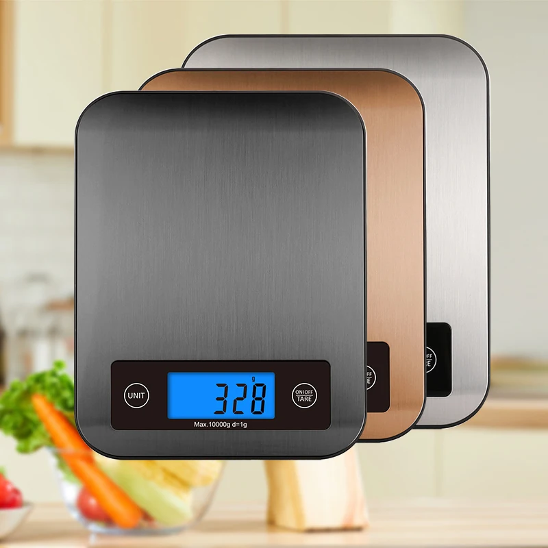 Mini Size Digital Kichen Weighing Scales Stainless Steel Kitchen Scale Food Measuring 1 Gram 10kg 22lb