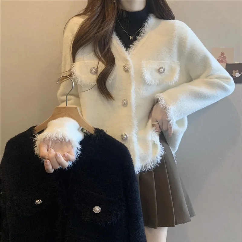 2024 Spring women new arrival crew neck long sleeve classic solid  sweater coat