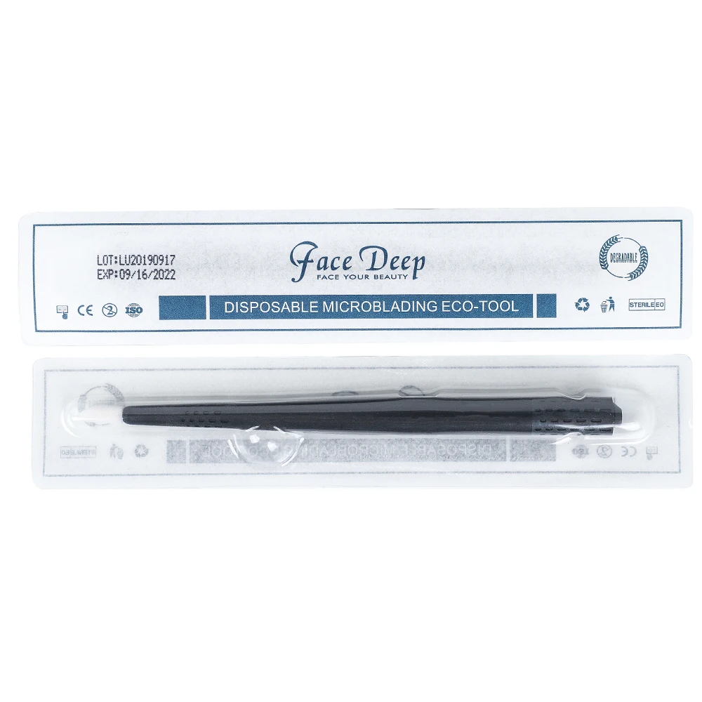 Wenshen YD OEM Disposable Microblading Tool Black Tattoo Pen for Eyebrow makeup Blade Holder